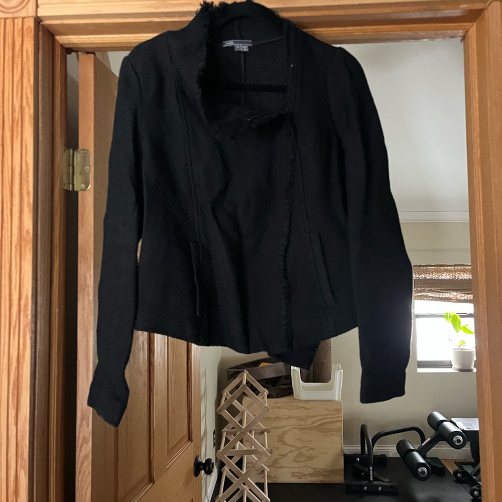 Vince Black textured jacket